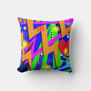 Wild Fun Neon Explosion Throwback Design Kussen