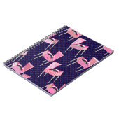 Wild Fun Pink Fifties Record Player Patroon Notitieboek (Linkerzijde)