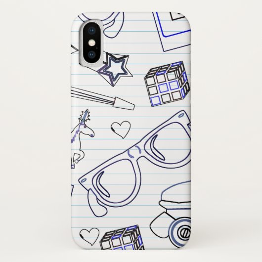 Wild Fun - volledig epic 80 - doodle Case-Mate iPhone Case (Achterkant)