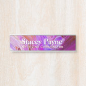 Wild Fuscia Acrylic Flow Kunstbureau Deurbordje (Voorkant)