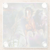 Wild gallop glazen onderzetter (Achterkant)