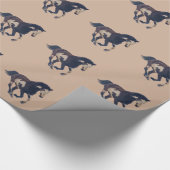 Wild Galloping Pinto American Paint Horse Cadeaupapier (Hoek)
