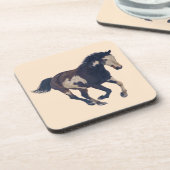Wild Galloping Pinto American Paint Horse Drankjes Onderzetter (Linkerzijde)