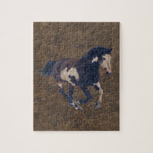 Wild Galloping Pinto American Paint Horse Legpuzzel