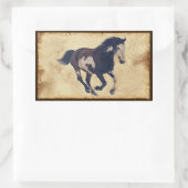 Wild Galloping Pinto American Paint Horse Rechthoekige Sticker (Tas)