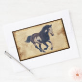 Wild Galloping Pinto American Paint Horse Rechthoekige Sticker (Envelop)