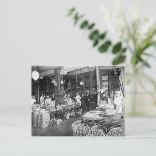 Wild Game & Seafood Market, 1895 Briefkaart (Staand voorkant)