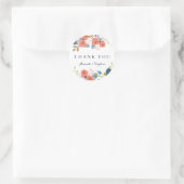 Wild Garden bruiloft gepersonaliseerd dank u Ronde Sticker (Tas)