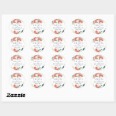 Wild Garden bruiloft gepersonaliseerde gunst Stick Ronde Sticker (Vel)