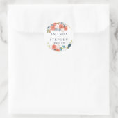 Wild Garden bruiloft gepersonaliseerde gunst Stick Ronde Sticker (Tas)