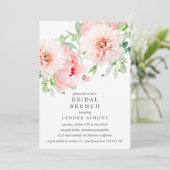 Wild Garden Dahlia Bouquet Bridal Brunch Wedding Kaart (Staand voorkant)