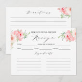 Wild Garden Dahlia Vrijgezellenfeest game RECIPE (Voorkant / Achterkant)