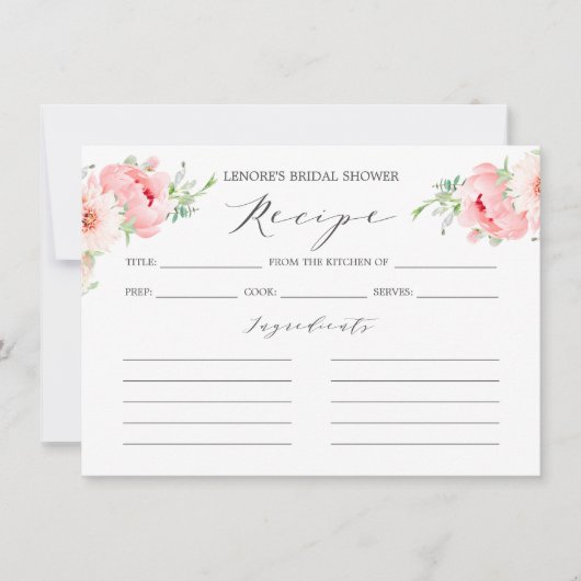 Wild Garden Dahlia Vrijgezellenfeest game RECIPE (Voorkant)