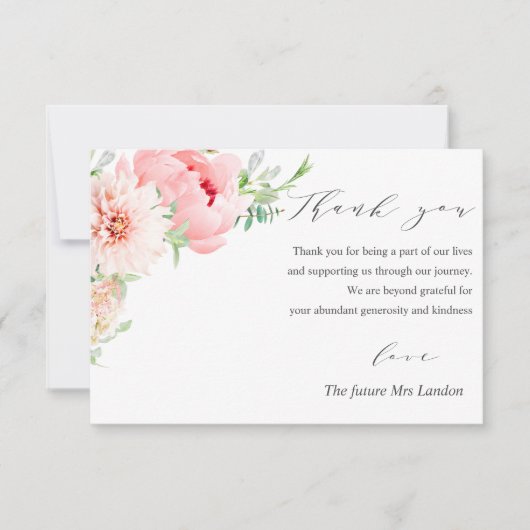 Wild Garden Dahlia Wedding bedankt (Voorkant)