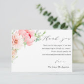 Wild Garden Dahlia Wedding bedankt (Staand voorkant)