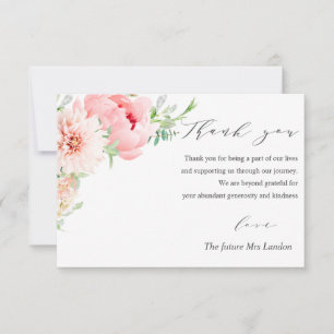 Wild Garden Dahlia Wedding bedankt