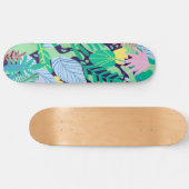 Wild Garden | Eclectisch modern Oerwoud van Boho Persoonlijk Skateboard (Horizontaal)