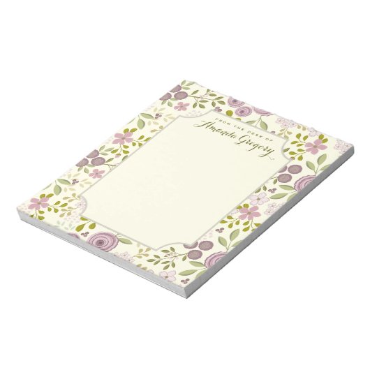 Wild Garden Floral - Aangepaste Desk Blocnote (Linkerzijde)