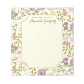 Wild Garden Floral - Aangepaste Desk Blocnote (Voorkant)