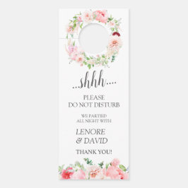 Wild Garden Floral bruiloft gast niet storen Deurhanger