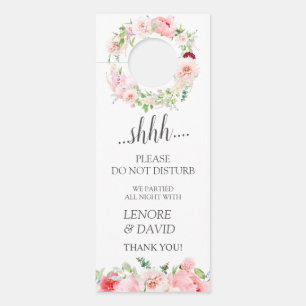 Wild Garden Floral bruiloft gast niet storen Deurhanger