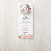 Wild Garden Floral bruiloft gast niet storen Deurhanger (Op knop)