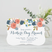 Wild Garden Floral Moederdag Brunch Uitnodiging (Staand voorkant)