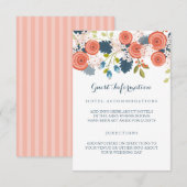 Wild Garden Floral Weddenschap Gast Invoegen Kaart (Voorkant / Achterkant)