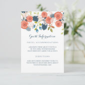 Wild Garden Floral Weddenschap Gast Invoegen Kaart (Staand voorkant)