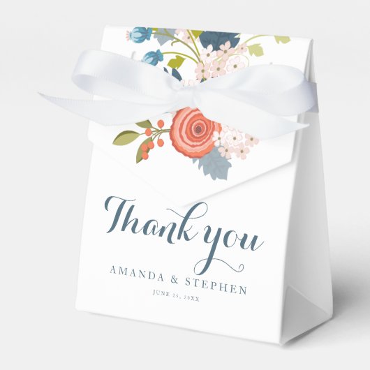 Wild Garden Floral Wedding Favor Box Bedankdoosjes (Voorkant Zijde)