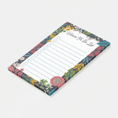 Wild Garden Florals Custom Name To Do List Post-it® Notes (Schuin)
