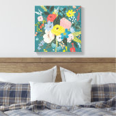 Wild Garden Flowers Canvas Afdruk (Insitu (Slaapkamer))