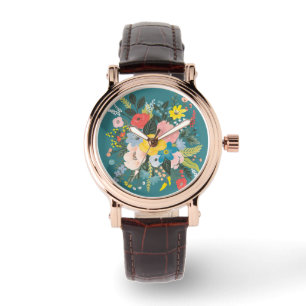 Wild Garden Flowers Horloge
