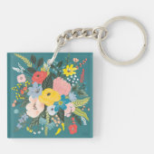 Wild Garden Flowers Sleutelhanger (Achterkant)
