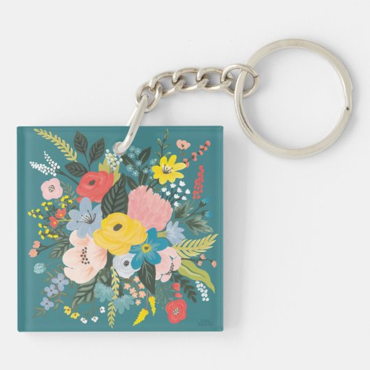 Wild Garden Flowers Sleutelhanger (Achterkant)