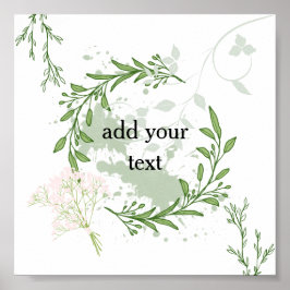 "Wild Garden Lijst - Floral Greenery Design" Poster