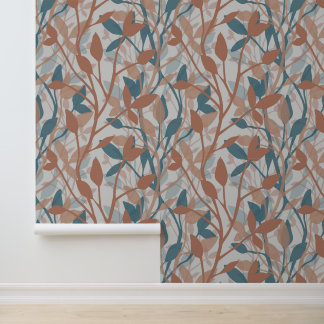 Wild Garden Mist Botanical Layers of Earth Foliage Behang