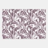 Wild Garden Mist Elegant Botanical Foliage Inpakpapier Vel (Voorkant)