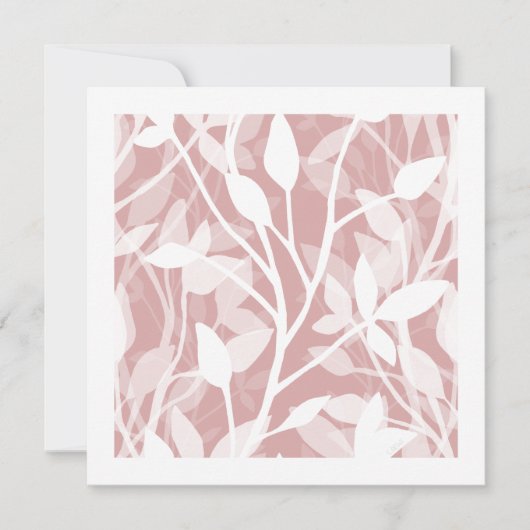 Wild Garden Mist Minimalist Botanical Art Card Feestdagenkaart (Voorkant)