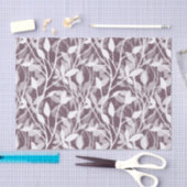 Wild Garden Mist Modern Botanical Foliage plum Tissuepapier (Craft)