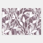 Wild Garden Mist white botanical foliage plum Inpakpapier Vel (Voorkant)