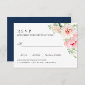Wild Garden | PInk WEDDING RSVP MEAL CHOICE (Voorkant / Achterkant)