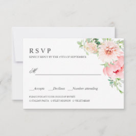 Wild Garden | PInk WEDDING RSVP MEAL CHOICE