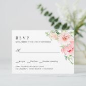 Wild Garden | PInk WEDDING RSVP MEAL CHOICE Kaartje (Staand voorkant)
