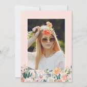 Wild Garden Rozen Floral Foto Graduparty Kaart (Achterkant)