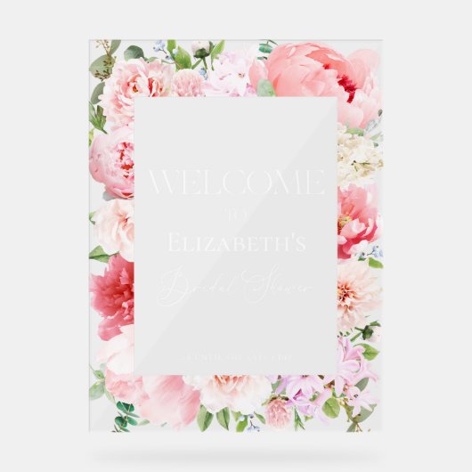 Wild Garden Vrijgezellenfeest Welkom Acryl Teken Acryl Bord (Voorkant)