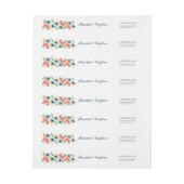 Wild Garden Wedding Floral Wraparound Label (Vel)