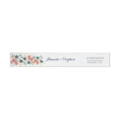 Wild Garden Wedding Floral Wraparound Label (Individueel)
