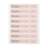 Wild Garden Wedding Floral Wraparound Label (Vel)