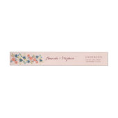 Wild Garden Wedding Floral Wraparound Label (Individueel)